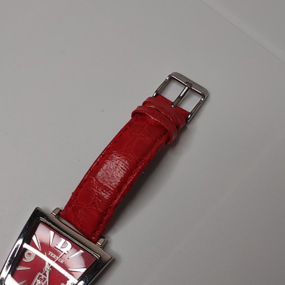 Bijoux Terner Silver Tone And Red Watch - Picture 3 of 11